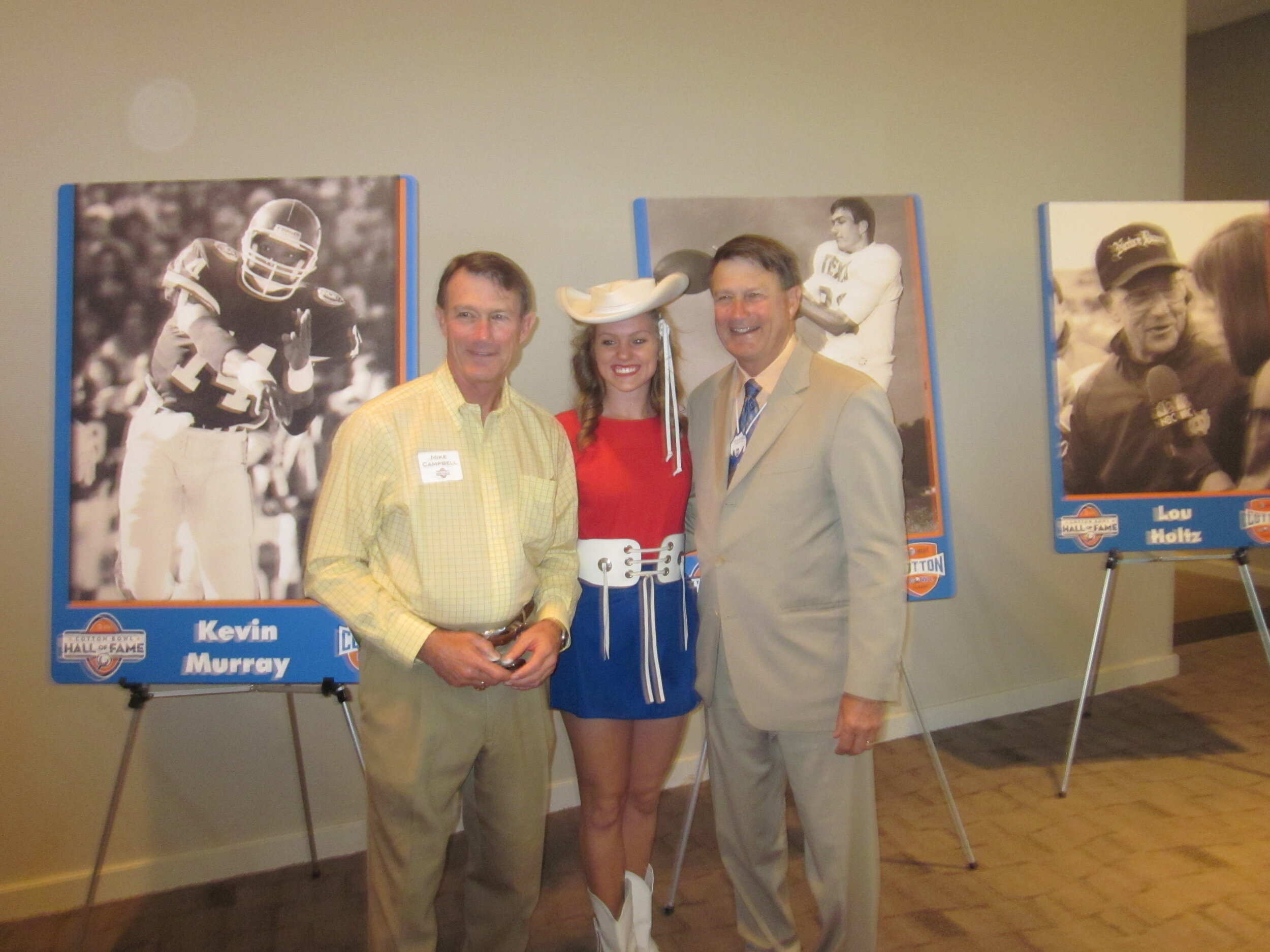 Mike and Tom at Cotton Bowl induction