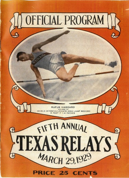  Rufus Haggard on front of Texas Relays program