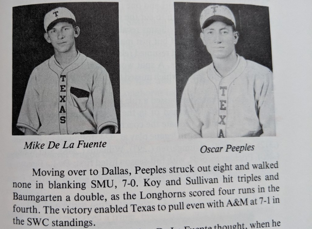 MARIO "MIKE" DE LA FUENTE is the first citizen of Mexico inducted into the HOH.  During his years at Texas he only lost one collegiate  game. 