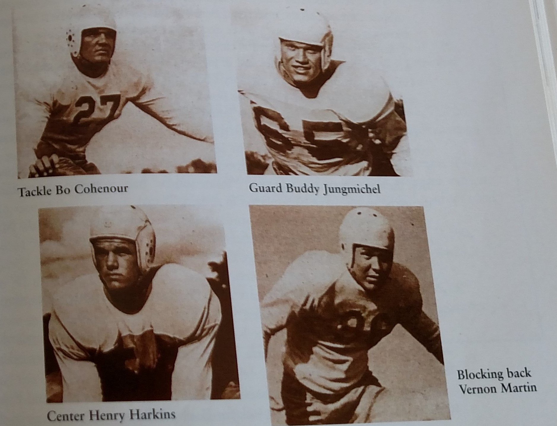  1941 National Champions Bo Cohenour, Buddy Jungmichel, Henry Harkins, Vernon Martin 