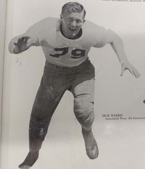  Dick Harris 1945-1948. He is the only 4 -time all-SWC performer- three at center, one at tackle. . As a player he posted a 35-7-1 record when he played.  