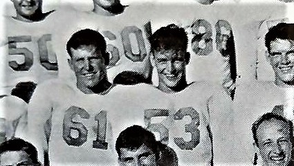 Bud McFadin  #61 and Don Menasco #53 