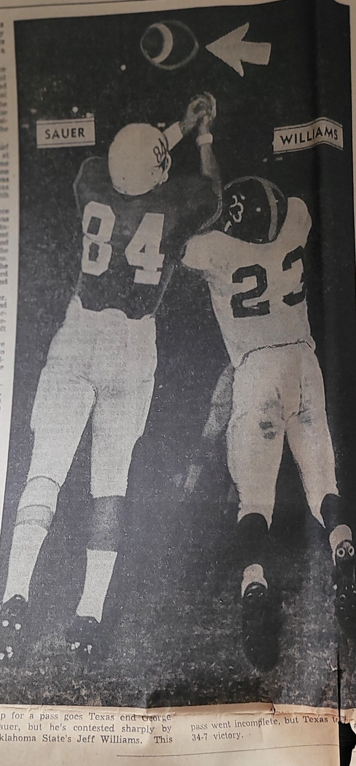 1963 Sauer against Okllahoma State.jpg