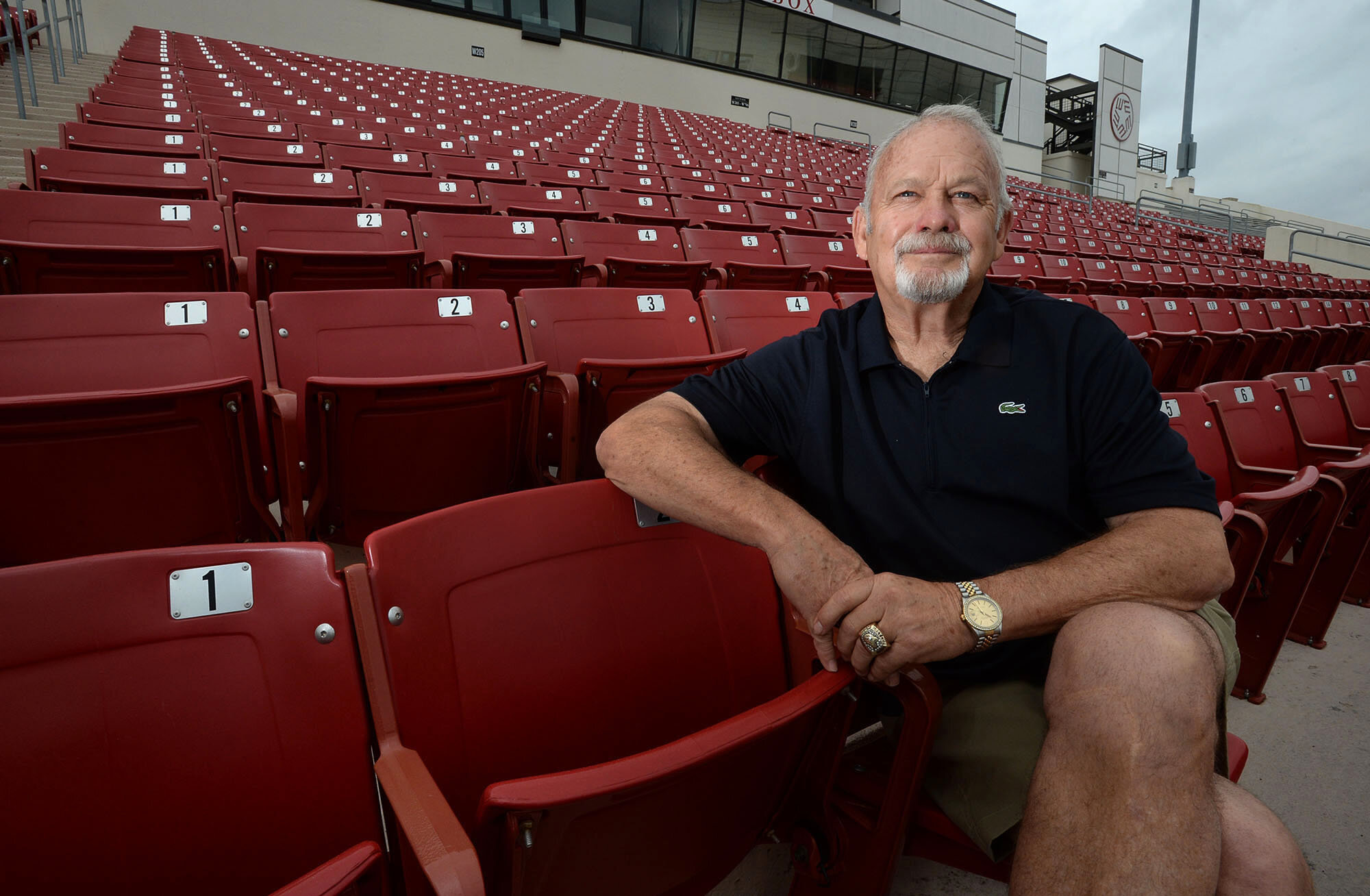  Bill Bradley at Lamar University. The photo was taken Tuesday, April 1, 2014, Guiseppe Barranco/@spotnewsshooter.      The rest of the Bill Bradley odyssey lives on in record books and highlights a long, glossy personal resume. The DB, who might alw