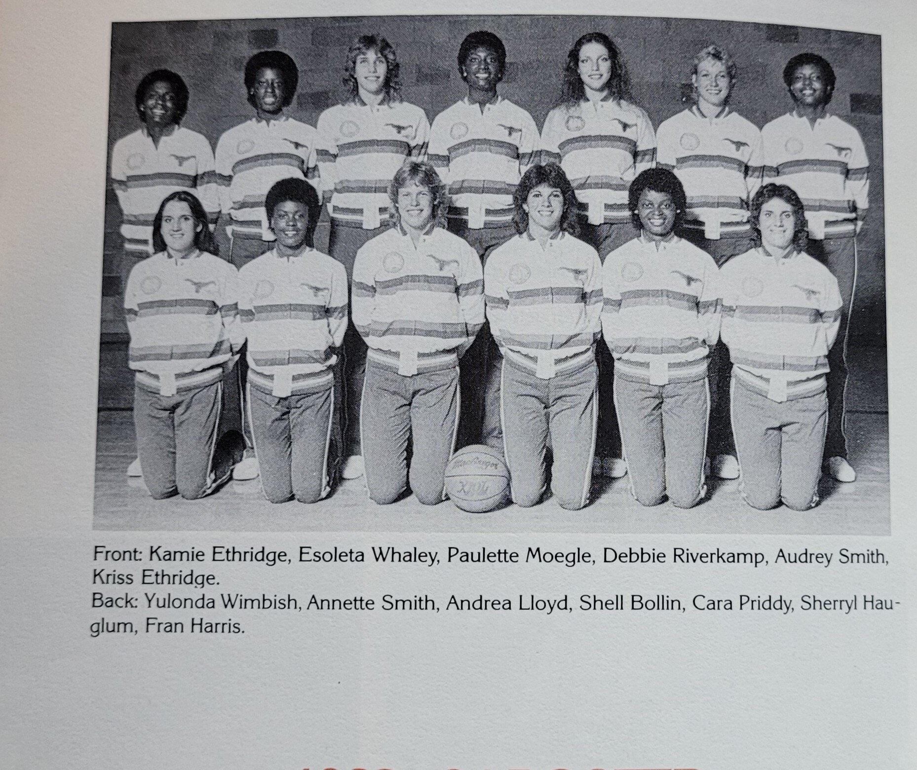  Front-  Ethridge, Whaley, Moegle, RiverKamp, Smith, Ethridge -back row- Wimbish, Annette Smith, Lloyd, Bollin, Priddy, Hauglum, Harris 