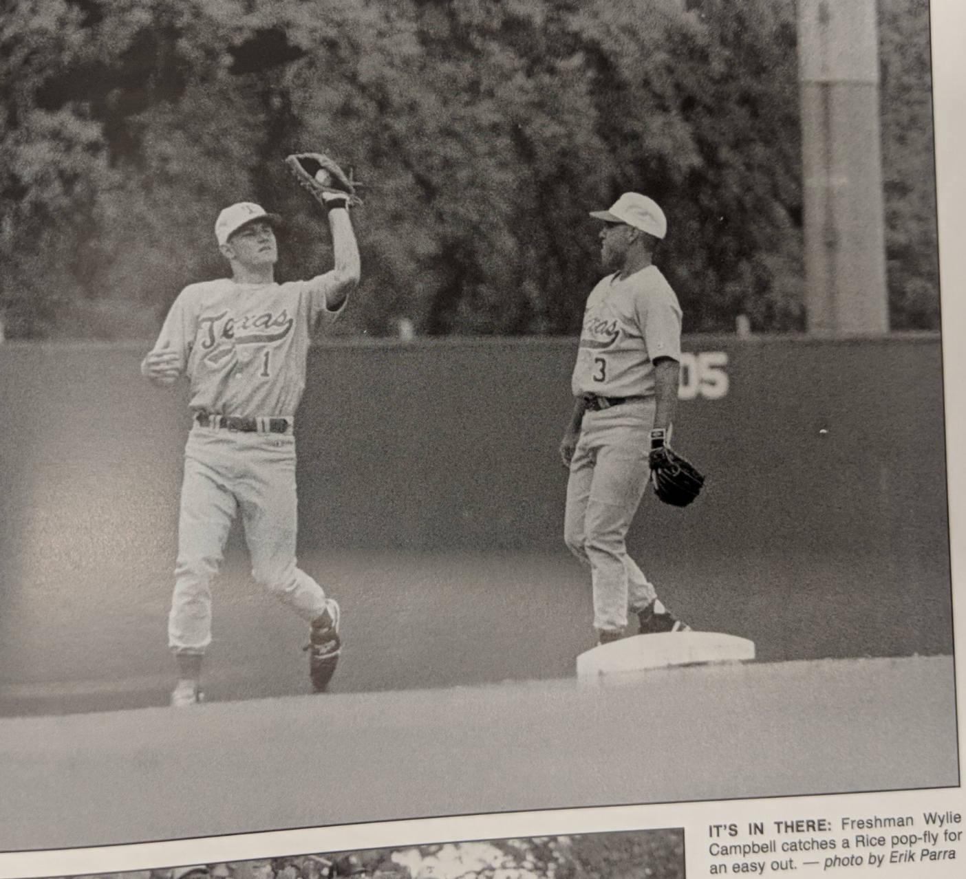 Wylie Campbell catches a pop up 