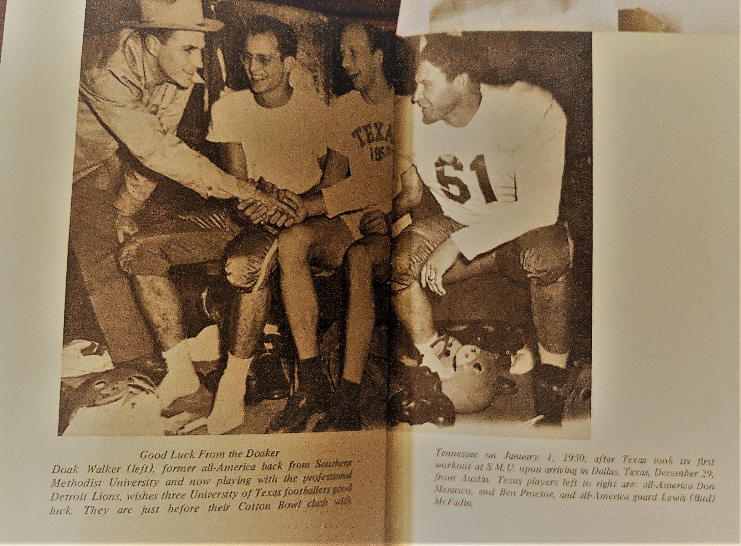 L - R Menasco, Proctor, McFadin preparing for the Tennessee game 