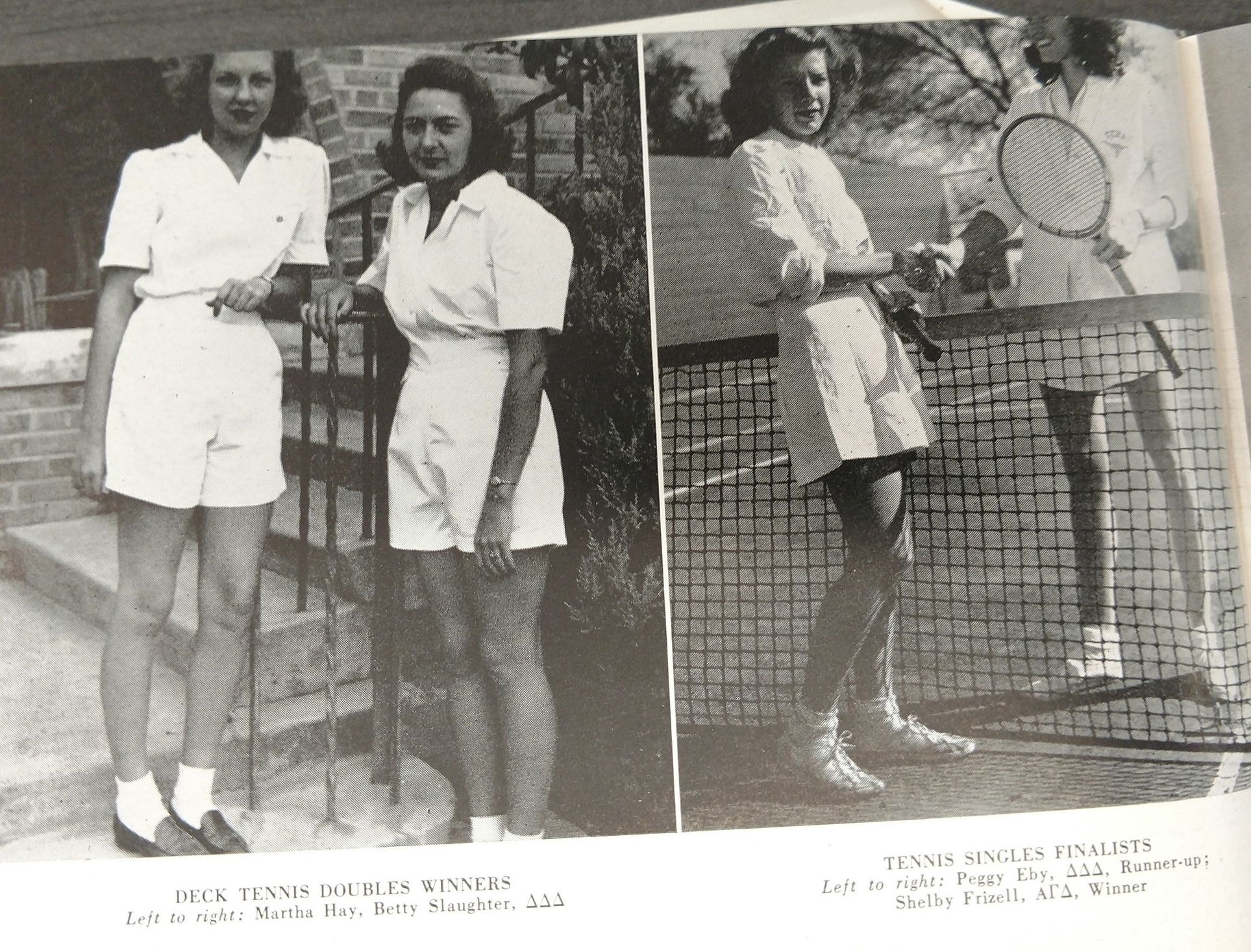 Doubles winner Marth Hay and Betty Slaughter - Singles winner Shelby Frizell