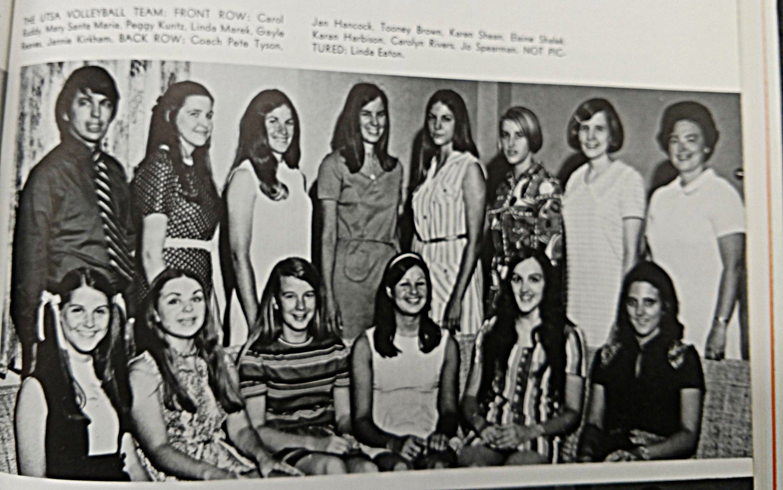 1971 Coach Pete Tyson volleyball team