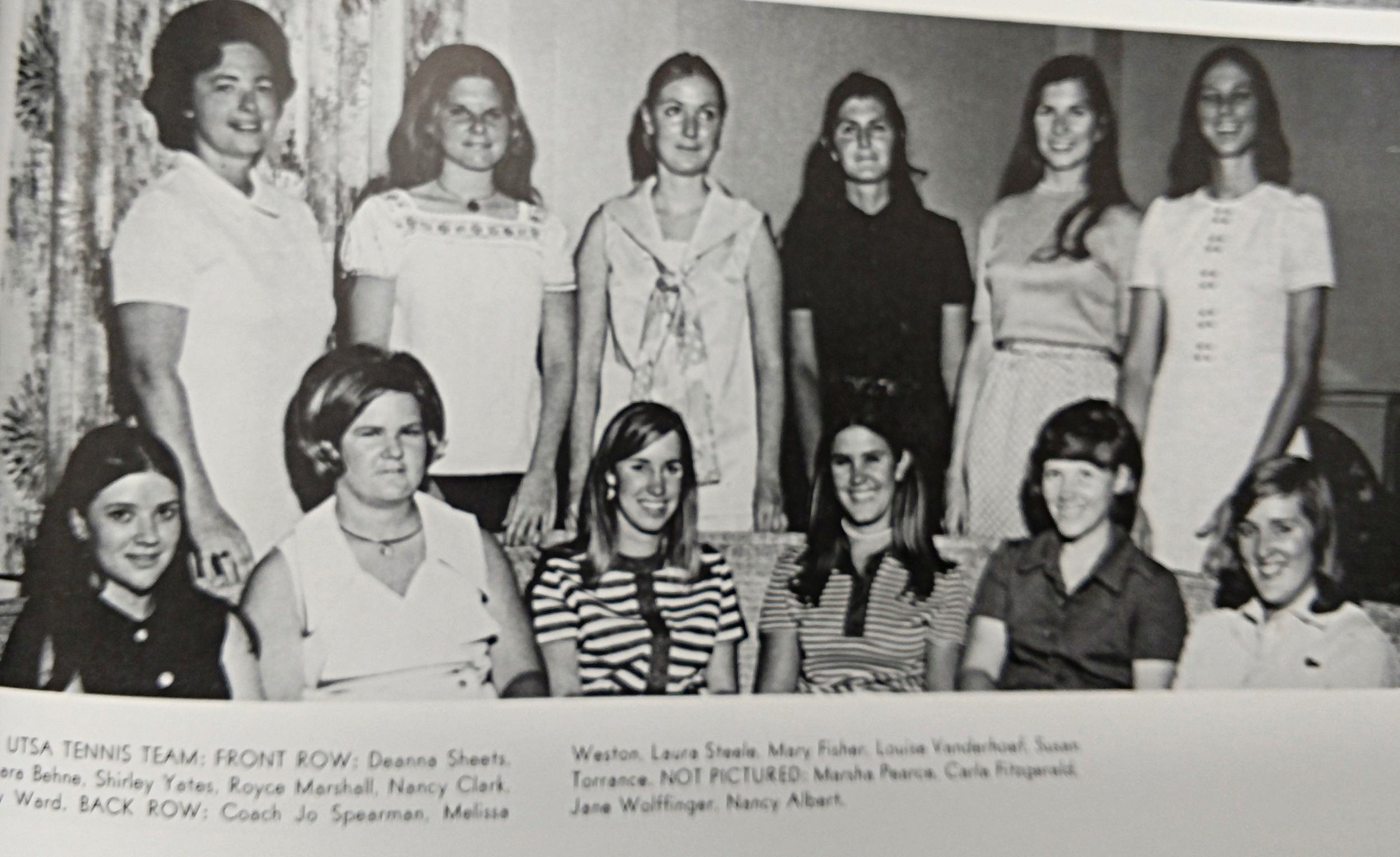 1971 Tennis team Coach Jo Spearman