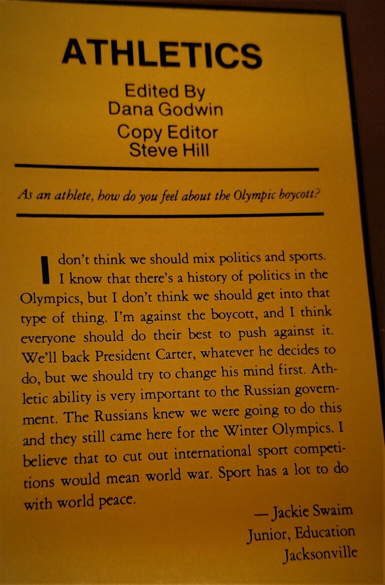 1980 boycott of the Moscow Olympics