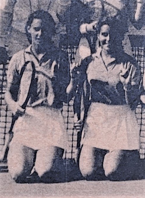 1984 Kristen Guszak and Cathy Flaig make  the tennis team